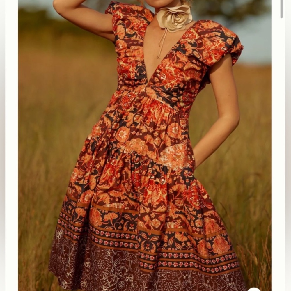 NWT v-neck baby doll Anthropologie Dress